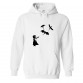 Dragons in Sky inspired by Banksy Classic Unisex Kids and Adults Pullover Hoodie for GOT TV Show Fans							 									 									